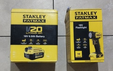STANLEY SFMCB206-XJ bateria V20 Li-ion 6Ah latarka