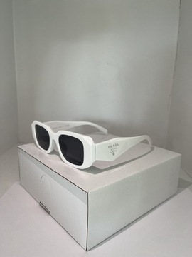 Okulary przeciwsłoneczne Prada białe