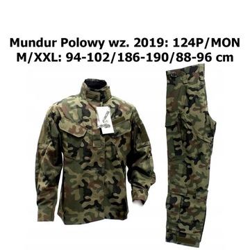 Mundur Polowy wz. 2019: 124P/MON, rozm M/XXL