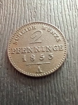 3 pfenninge Prusy 1853 r.