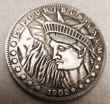 1 Dolar USA ,Morgan Dolar,1902,Hobo Nickel ,KOPIA 