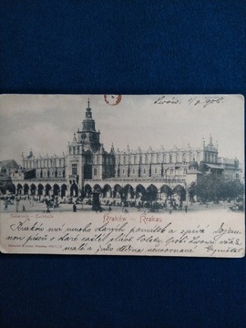 Kraków pocztówka z 1906 roku