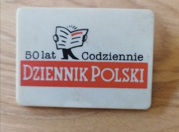 Dziennik Polski - 50 lat, przypinka z 1995r