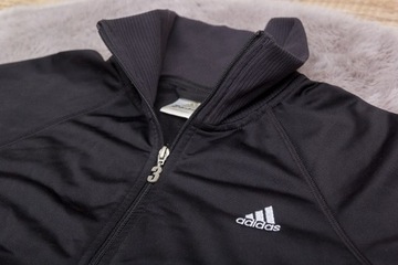 ADIDAS bluza rozpinana czarna, szeroki ściągacz S