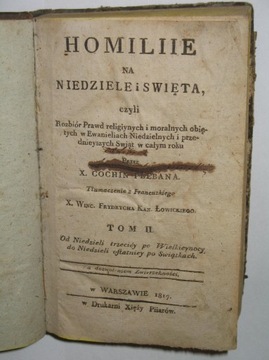 Homiliie na niedziele i święta Cochin 1817