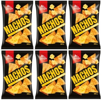 6x Nachosy Chrupiące Chipsy z Torilli Serowe 500g