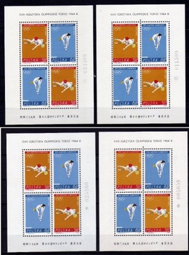 Polska 1964 - Olimpiada Tokio, bl. 42 kpl. odmian