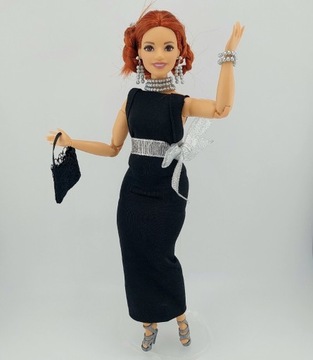 Sukienka ubranko dla Barbie CURVY zestaw 9 elemen