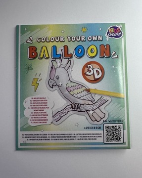 Balon papierowy do kolorowania 3D DIY Papuga