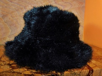 Stylowy kapelusz  futerko 58 -60cm