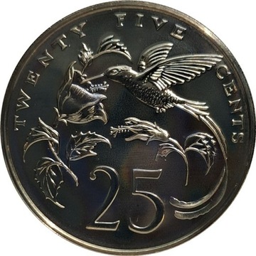 Jamajka 25 cents 1977, prooflike KM#56