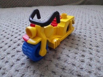 Lego duplo motocykl/motor czerwono żółty unikat 