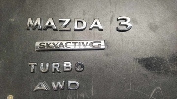 Emblematy/litery Mazda 3 AWD Turbo oryginał
