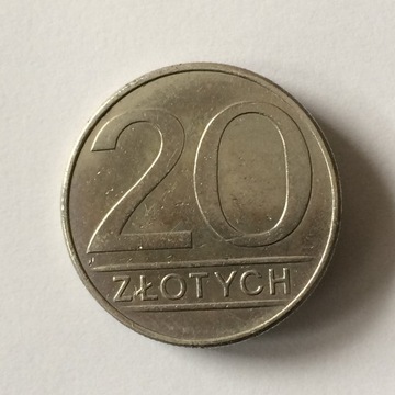 20 zł złotych 1986 z obiegu 