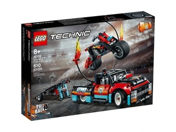 LEGO 42106 Technic - Furgonetka i motocykl kaskad