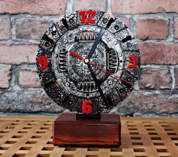 Zegar stojący sprzęgło scrap metal art loft patyna