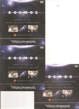 5 płyt z filmami Kosmos na DVD VCD