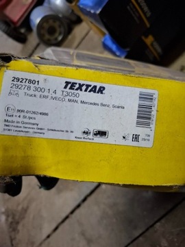 TEXTAR KLOCKI HAMULCOWE TEXTAR TX 2927801