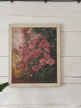 Obraz olejny podlaskiej artystki róże 
