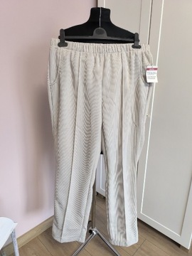 Spodnie damskie prążek plus size r. 48 nowe 