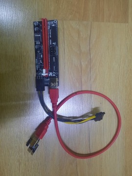 Riser przedłużka USB 3.0 PCI-E 6PIN SATA
