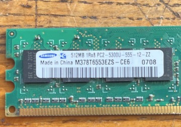 DIMM DDR2 PC2-5300U 512MB Samsung