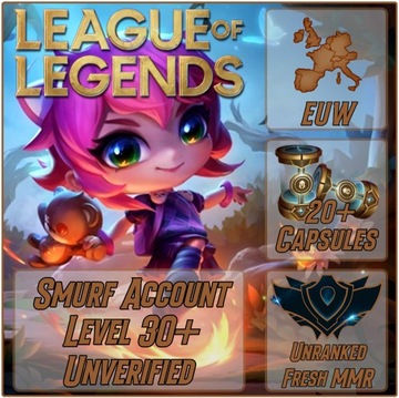 Konto League of Legends LoL 30 LVL EUW 20+ Kapsuł