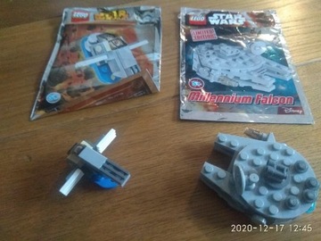 LEGO Star Wars 2zestawy slave i millenium naklejki