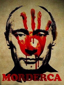 Solidarni z Ukraina Naklejka Putin Morderca