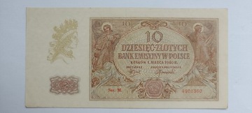 10 złotych 1940 ładny 