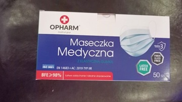 OPHARM maseczki medyczne chirurgiczne 3W 50 sztuk