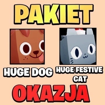 Huge Dog + Huge Festive Cat Pet simulator 99