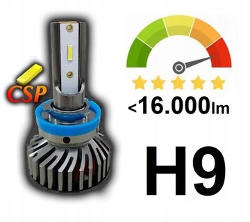 Najlepsze LED H9 CSP 16.000Lm Bardzo Mocne CANBUS