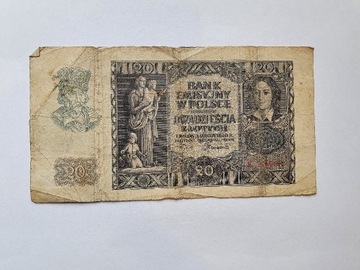Banknot 20 zł 1940 rok 