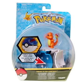 Pokemon Tomy Clip n Carry Greatball + Charmander