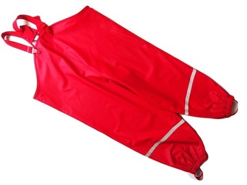 Lindex gumowane spodnie przeciwdeszczowe 122 czerw