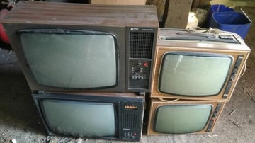 4 x Różne Stare telewizory Retro - UNUMOR UNITRA