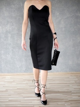 Mała czarna sukienka, dopasowana, S + Gratis!
