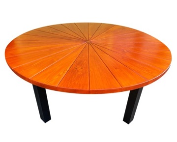 Stół okrągły drewniany ogrodowy / domowy 100-200cm