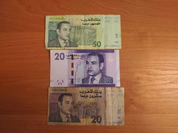 Banknoty Maroko zestaw 