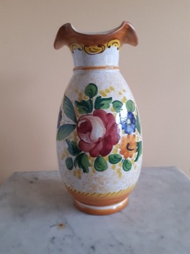 Piękny  malowany wazon  z wytwórni Arte Deruta