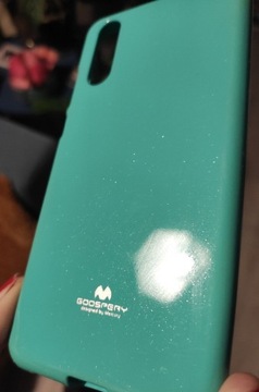 Etui żelowe seledynowe brokat Huawei P20 