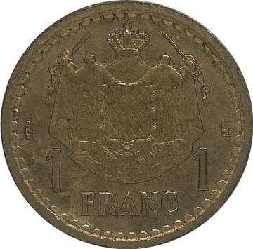 Monako 1 franc 1943, KM#120a