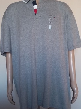 TOMMY HILFIGER KOSZULKA POLO MĘSKA r. 3XL SZARA