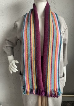 Paul Smith kolorowy szalik z wełny vintage