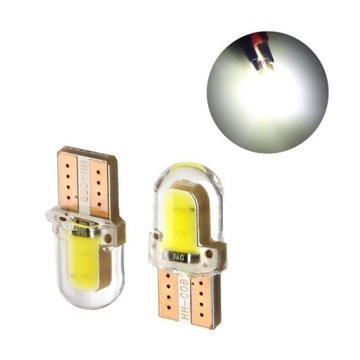 Żarówka LED W5W COB 8SMD CANBUS BIAŁA