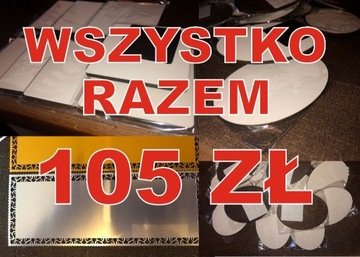 Magnesy MDF - kwadrat, owal. Zakładki aluminium.