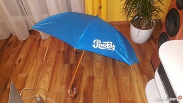 NOWY PARASOL PEPSI COLA DUŻY DREWNIANY NIEBIESKI