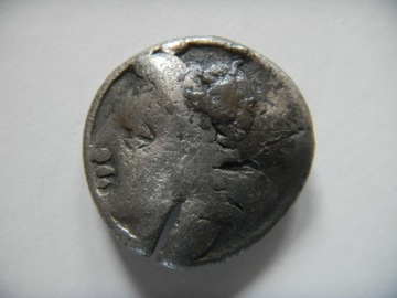 OLBIA, 300-260 BC, TETRADRACHMA