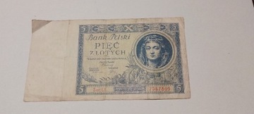 Banknot 5zł z 1930r